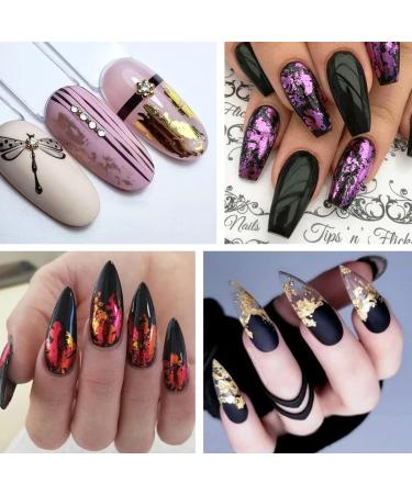 12 Grids Nail Foils Holographic Glitter Sequins - Gold/Silver Mirror Effect Confetti for DIY Manicure - Women/Girls Nail Art Flakes - Buy Online on GoSupps.com