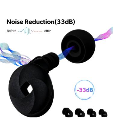 Premium Noise Cancelling Ear Plugs - Sleep Concerts Work & Study | Extra Eartips & Storage Box Included - -33dB Noise Reduction - Buy Online on GoSupps.com
