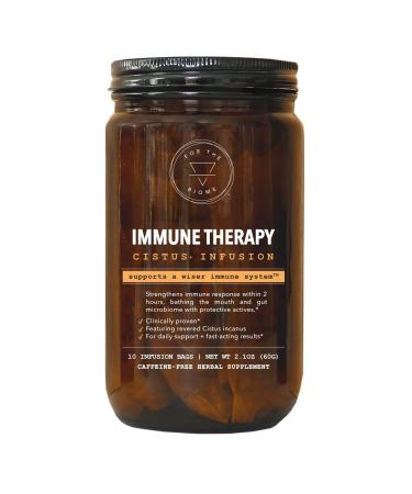 For The Biome Immune Therapy | Clinically Proven Immune Support | Organic Cistus Herbal Formula | Improves Your Immune System in 2 hrs. | Refillable Jar 10 Count (Pack of 1)