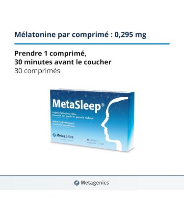 MetaSleep - Facilitates falling asleep - Promotes restful sleep - Food Supplement - 30 Tablets - 1 Month Cure - Buy Online on GoSupps.com