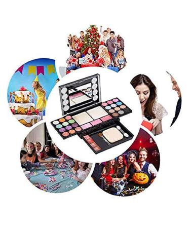 Opportunity Shadow Palette - 37 High-Pigment Colors | Matte & Shimmer Eye Shadows Lip Gloss Blush & Brush Set | Perfect Gift for Girls Festivals & Birthdays - Buy Online on GoSupps.com