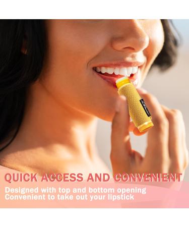 Buy WK IEASON Lip Balm Holder Keychain - Elastic Chapstick Sleeve in Pink Light Beige Grey | International Shipping Available - Buy Online on GoSupps.com