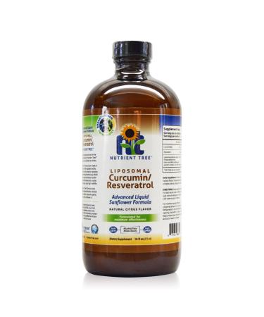 Nutrient Tree Liposomal Curcumin(Turmeric)/Resveratrol 78 Doses Alcohol Free Non-Soy Non-GMO Made in USA