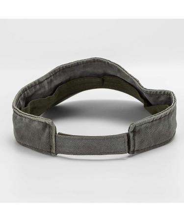 Vintage Pigment-Dyed Sun Visor Hat for Outdoor Sports - Grey | Unisex Golf, Baseball, Tennis Cap - Buy Online on GoSupps.com