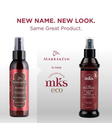 MKS eco Bounce Original Scent - 4 fl oz - Volumizing Spray - Natural-Looking Weightless Volume - Moroccan Argan Oil Hemp Seed Oil & Panthenol - Vegan & Cruelty Free - Buy Online on GoSupps.com