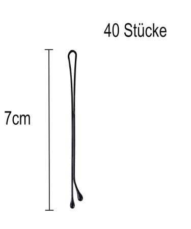 Buy Poniks Metal Bobby Pins 7cm - 40 Black Hairpins & Clips for Perfect Hair Styling - International Shipping Available - Buy Online on GoSupps.com