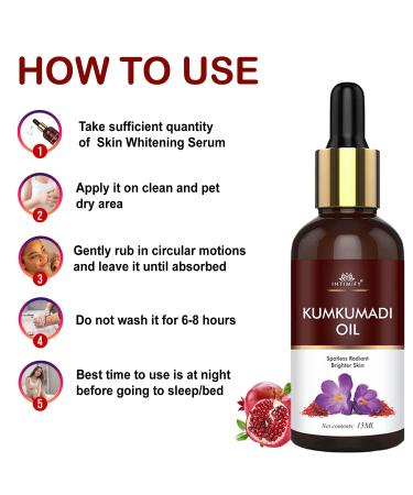 Kum.kumadi Tailam Face Oil for Radiant Skin - Natural Ayurvedic Face Serum with Saffron & Goat Milk - Targeted Dark Spot Remover Anti-Aging Brightening Glow Oil for All Skin Types 30ml - Buy Online on GoSupps.com