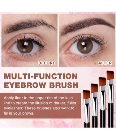 Gerrii 100 Pieces Disposable Angled Eyebrow Brushes Eye Liner Brush Disposable Angle Brushes Tinting Brushes for Women Girls Salon Beauty Cosmetic Make up Tool Disposable Esthetician Supplies (Silver) - Buy Online on GoSupps.com