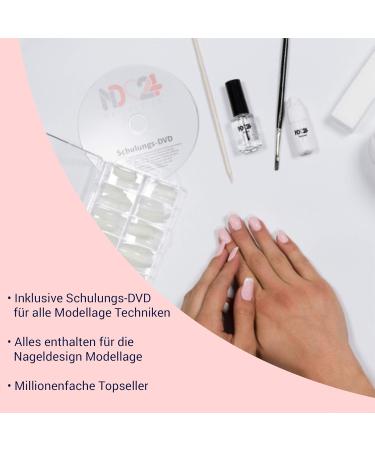 ND24 Gelngel Starter Set fr Pedikre | UV Gel Frenchgel & Zubehr Komplettset fr Anfnger | Made in Germany - Buy Online on GoSupps.com