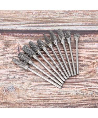 Naroote Nail Polishing Head Set - 10pcs Tungsten Steel Grinder for Manicure & Nail Drill Tool | International Shipping - Buy Online on GoSupps.com