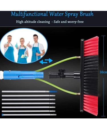 Professional Window Cleaning Kit Window Cleaning Pole window Washing Kit With 30cm 180 Rotation Brush Head Glass Cleaning Tools For Indoor/Outdoor For High Window 39.4ft/12m - Buy Online on GoSupps.com