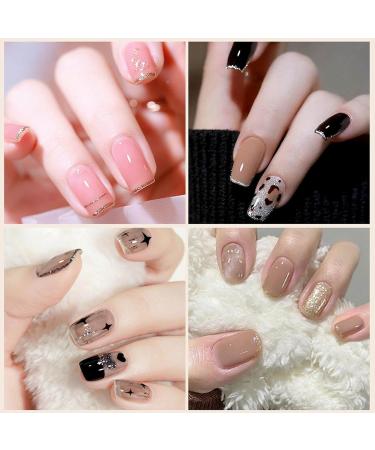 Buy Silver Metal Glitter Gel Nail Polish - 4 Colors | Platinum Gold Silver Black Glitter | Soak Off Gel for DIY Nail Art - Sparkling Nail Polish Liner - Buy Online on GoSupps.com