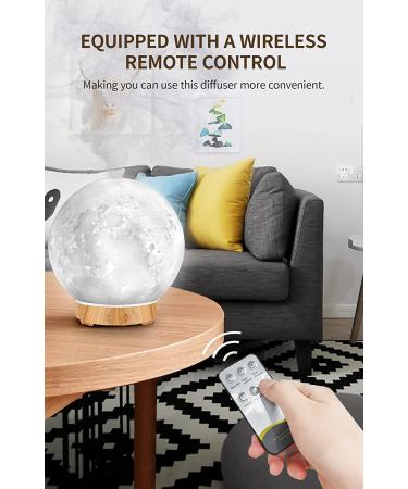 MEIDI Essential Oil Diffuser - Remote Controlled Aromatherapy Moon Lamp with Cool Mist Humidifier - Buy Online on GoSupps.com