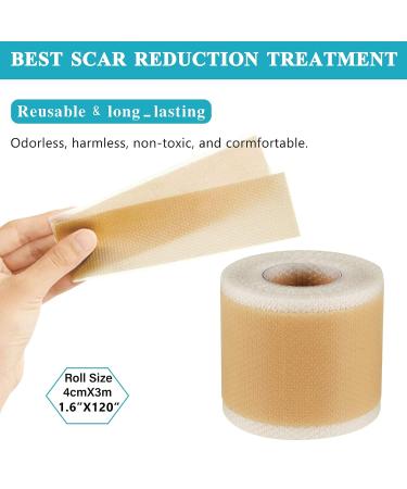 3Meters Silicone Scar Roll for C-Section Surgery Burn Keloid Acne - Drug-Free Professional Scar Sheets - Buy Online on GoSupps.com