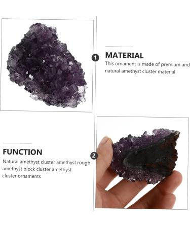 Abaodam 1pc Amethyst Rough Yoga Decor Crystal Cluster Natural Amethyst Cluster Decor Wand Desktop - Buy Online on GoSupps.com