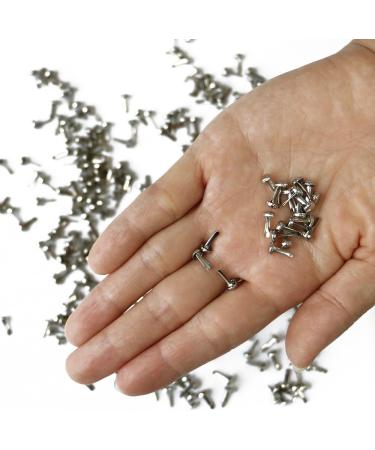YEJI 200pcs Silver Mini Metal Brad Paper Fastener for DIY Craft 5mm - Ideal for Paper Crafts, Scrapbooking, and Card Making - Buy Online on GoSupps.com