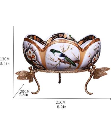 Fruit Bowl Creative Living Room Household Fruit Bowl High-end Ceramic Fruit Plate for Fruit Bread or Decorative Items Kitchenware Fruit Plate - Buy Online on GoSupps.com