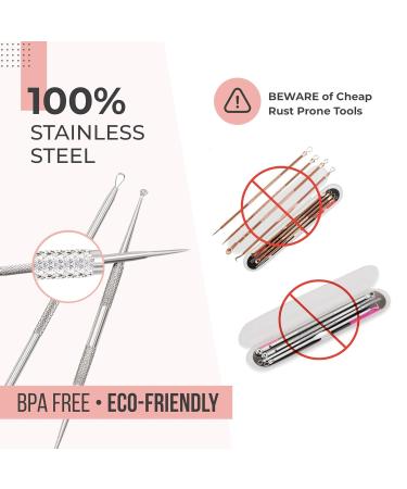 Blackhead Removal Tools Kit with Travel Case - 5 Piece Set by The Good Stuff - Buy Online on GoSupps.com
