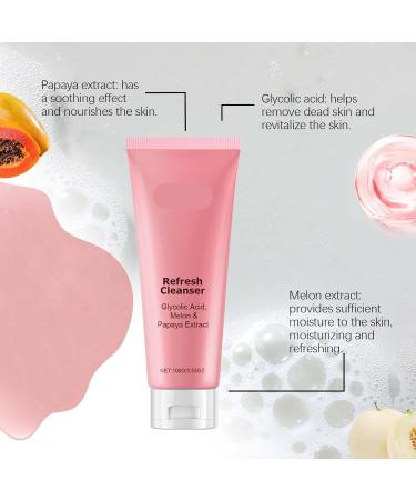 Refreshing Facial Cleanser - Gentle Cleanse Balance & Nourish Skin Minimize Pores Non-Greasy Moisturizing Face Wash(1PCS) - Buy Online on GoSupps.com