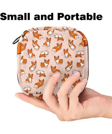 Portable Women's Menstrual Cup Bags - Cute Corgi Designs for Teens | Stylish & Functional - Buy Online on GoSupps.com