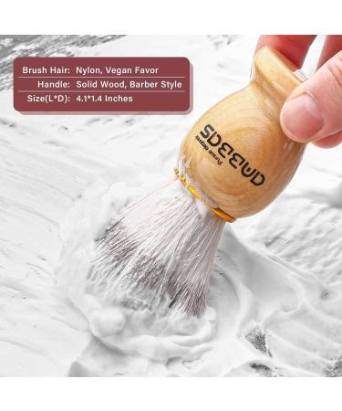 Absbas Nylon Beard Brush & Pop Shaving Mug Set - 100g Food-Safe Melamine Shaving Soap for Men's Wet Shaving & Women's Hair Removal - Buy Online on GoSupps.com