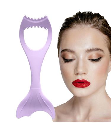 Silicone Makeup Stencil - Multi-Purpose Eyebrow Stencils Eyeliner Molds for Winged Eyeliner Lashes Lip Liner Quick Makeup Tool for Eyes for Beginners Hondony Purple