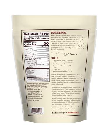 Bob's Red Mill Gluten Free Homemade Wonderful Bread Mix 16oz (Pack of 4) - Delicious Gluten-Free Baking Solution - Buy Online on GoSupps.com