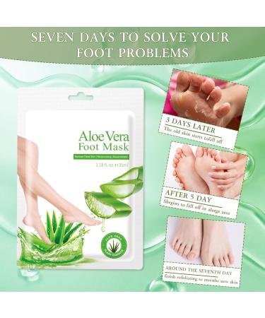 PAYFULLY callus socks 6 pairs of foot masks aloe vera foot masks moisturizing care callus socks for dry and cracked feet callus remover socks for women and men - Buy Online on GoSupps.com