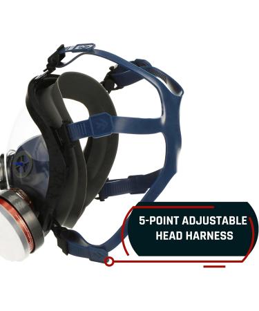Organic Vapor Chemical & Particulate Respirator with Reusable Clear Eye Protection Mask - 1 Year Warranty - Buy Online on GoSupps.com