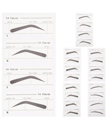 TOPBATHY Pochoirs Sourcils Jetables en Papier 6 Mod les Diff rents pour Maquillage Pr cis Autocollants Sourcils pour Femme Outil Compact et Pratique Facile