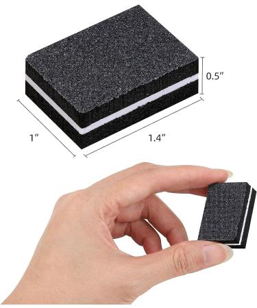 100 Pcs Mini Buffers for Nails 180/100 Grit - Nail Care Buffers for Acrylic Nails in Black - Buy Online on GoSupps.com