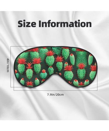 Many Small Cactus Art Print Unisex Eye Mask | Soft Comfortable & Light-Blocking | Perfect for Sleep - Buy Online on GoSupps.com