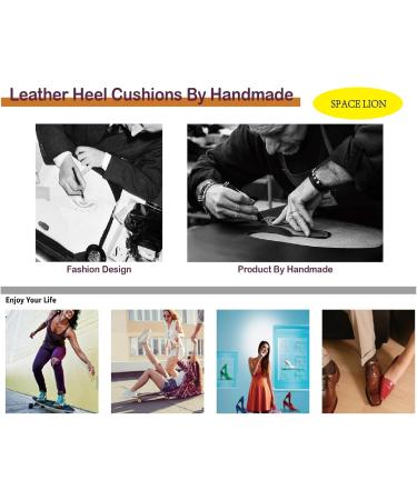 Space Lion Leather Heel Pads - Comfort Inserts for Loose Shoes & Boots | Prevent Heel Slip & Blisters - 3 Pairs (Nude 0.2 inch - Buy Online on GoSupps.com