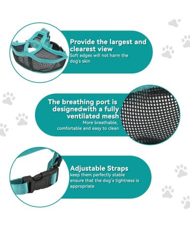 Adjustable Dog Muzzle for Short Snouts | Breathable Anti-Bite Mesh Muzzle for French Bulldogs - Buy Online on GoSupps.com