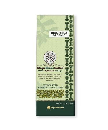 Mega Beans Coffee Unroasted Green Coffee Beans Specialty Grade Green Coffee Beans - 3 LB - Nicaragua Organic