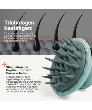 Imperio Scalp Massage Brush | Stimulate Hair Growth | Premium Circulatory Head Massager for Dry & Wet Hair - Mint Green - Buy Online on GoSupps.com