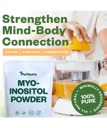 Purisure Myo-Inositol Powder 1kg - Fertility & Hormonal Balance Support | Pure Inositol Supplement for Energy & Brain Wellness - Vegan & Non-GMO - Buy Online on GoSupps.com