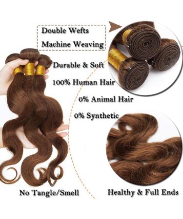 Buy SEGO 20 Brazilian Body Wave Human Hair Extensions - 100% Unprocessed Virgin Hair Medium Brown - International Shipping Available - Buy Online on GoSupps.com