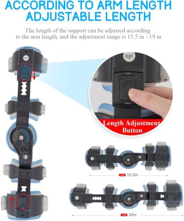 Hinged Elbow Brace ROM Support - Adjustable Post-Op Stabilizer for Arm Injury Recovery Sling Included - Ideal for Dislocated Ligament and Tendon Repairs (Left - Buy Online on GoSupps.com