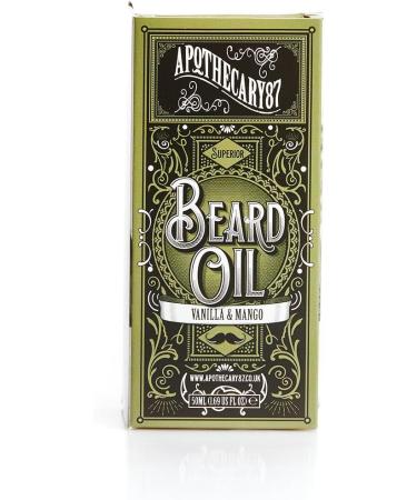 Vanilla & Mango Beard Oil | Apothecary 87 | Premium Formulation with Plant Extracts | Beard Conditioner for Softening and Moisturizing | 50ml - Buy Online on GoSupps.com