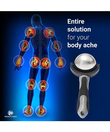 Black Ice Roller Ball with Handle | Cold Massage Roller for Muscle Pain Relief - Buy Online on GoSupps.com
