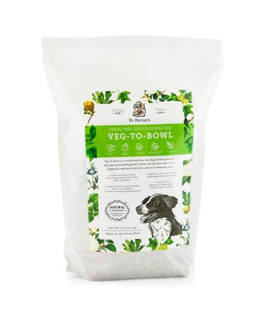 Dr. Harvey's Veg-to-Bowl Dog Food, Human Grade Dehydrated Base Mix for Dogs, Grain Free Holistic Mix 5 Pound (Pack of 1)