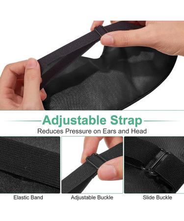 2 Pack Natural Silk Sleeping Mask | Adjustable Strap Soft Blindfold Eyeshade for Smooth Sleep - Buy Online on GoSupps.com