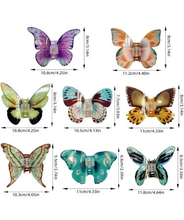 Women's Butterfly Hair Clips Acrylic Butterfly Hair Clips Hair Clip Non-Slip Hair Pin Hair Accessories Hair Jaw Clip Headpiece for Women and Girls for Daily Wear Blue Green - Buy Online on GoSupps.com