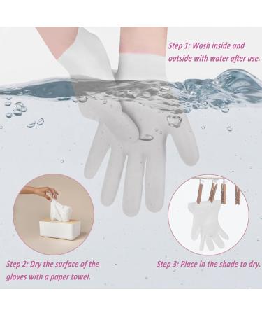Silicone Moisturizing Gloves Reusable Hand Care Gloves Spa Gel Hydrating Gloves for Women Men Repairing Dry Cracked Softening Rough Skins Calluses (1Pair-White) - Buy Online on GoSupps.com