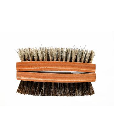 Premium Horsehair Shoes Brush Set of 2 - Ideal for Shoes Boots Car Seats Sofas Bags - Enhance Shine and Clean with Genuine Horsehair Bristles - For Men's Shoe Care For Men