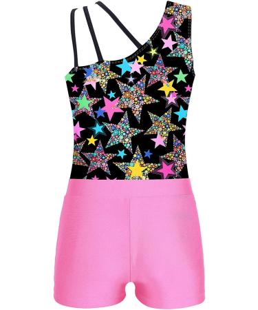 MSemis Girls Gymnastics Leotard Set with Booty Shorts - Starry Black (Size 6 Years) - Buy Online on GoSupps.com