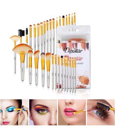 Bright Yellow Makeup Brushes Set - Professional Cosmetic Brush Set with Travel Bag, Cruelty-Free Fibers - Buy Online on GoSupps.com