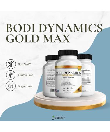 GREENVIFY Bodi Dynamics Gold Max Joint Genie Extra Strength Joint Support Supplement 1500mg Glucosamine 60 Capsules 20 Day Supply (2) - Buy Online on GoSupps.com