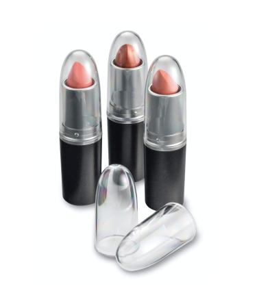 byAlegory Clear Lipstick Caps Compatible With MAC - Replaces Original Cap To See Your Favorite Lipstick Color Easily (48 Caps) 48 Count MAC